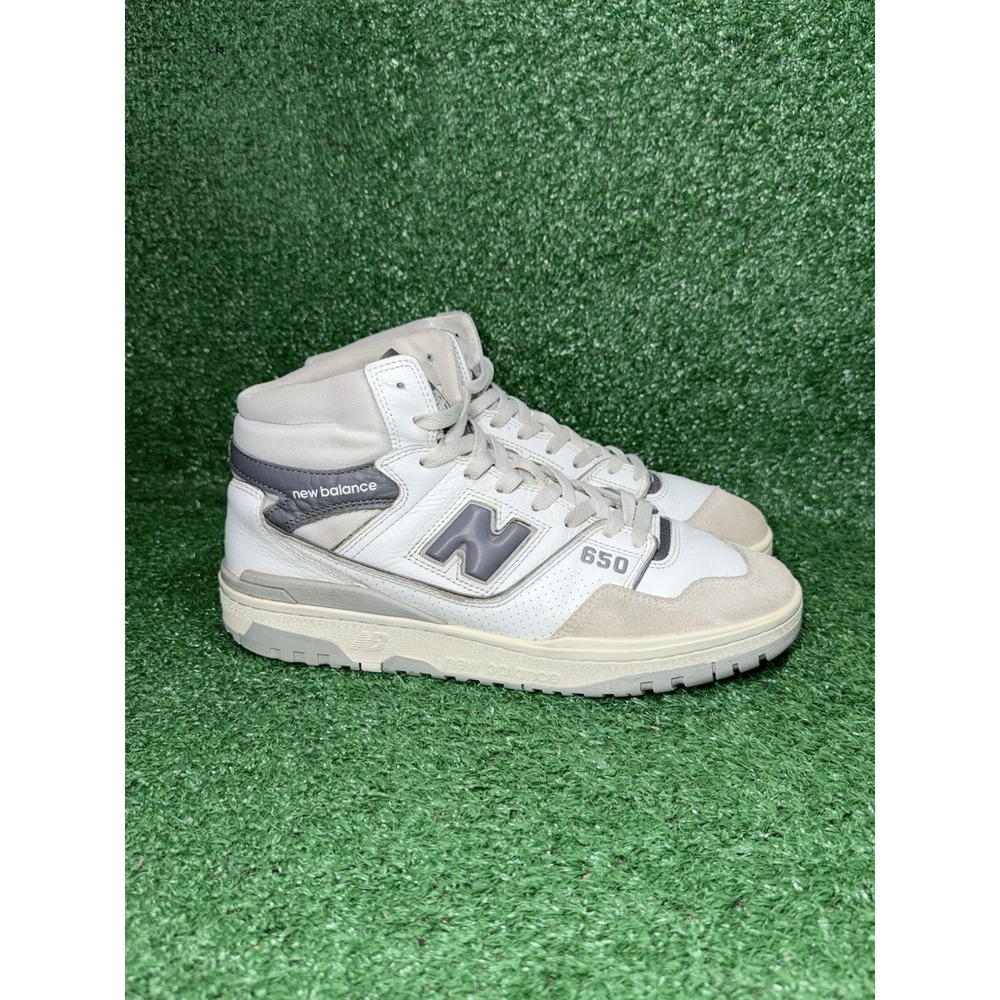 New Balance 650R Men Size 11 Gray Leather High Top Shoe Comfort Sneaker BB650RWE